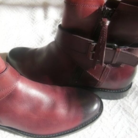 ECCO SARTORELLE Women's Leather Mid Cut Buckle Ankle Boot Brown Size 9 NWT - Picture 12 of 12